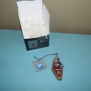 Joy to the World Collectible Peabody Hotel Memphis Vtg Key Fob Glass Ornament